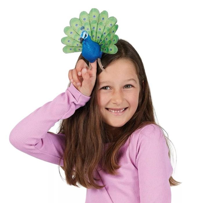 Folkmanis Fingerpuppe Mini Peacock / Mini Pfau 8017